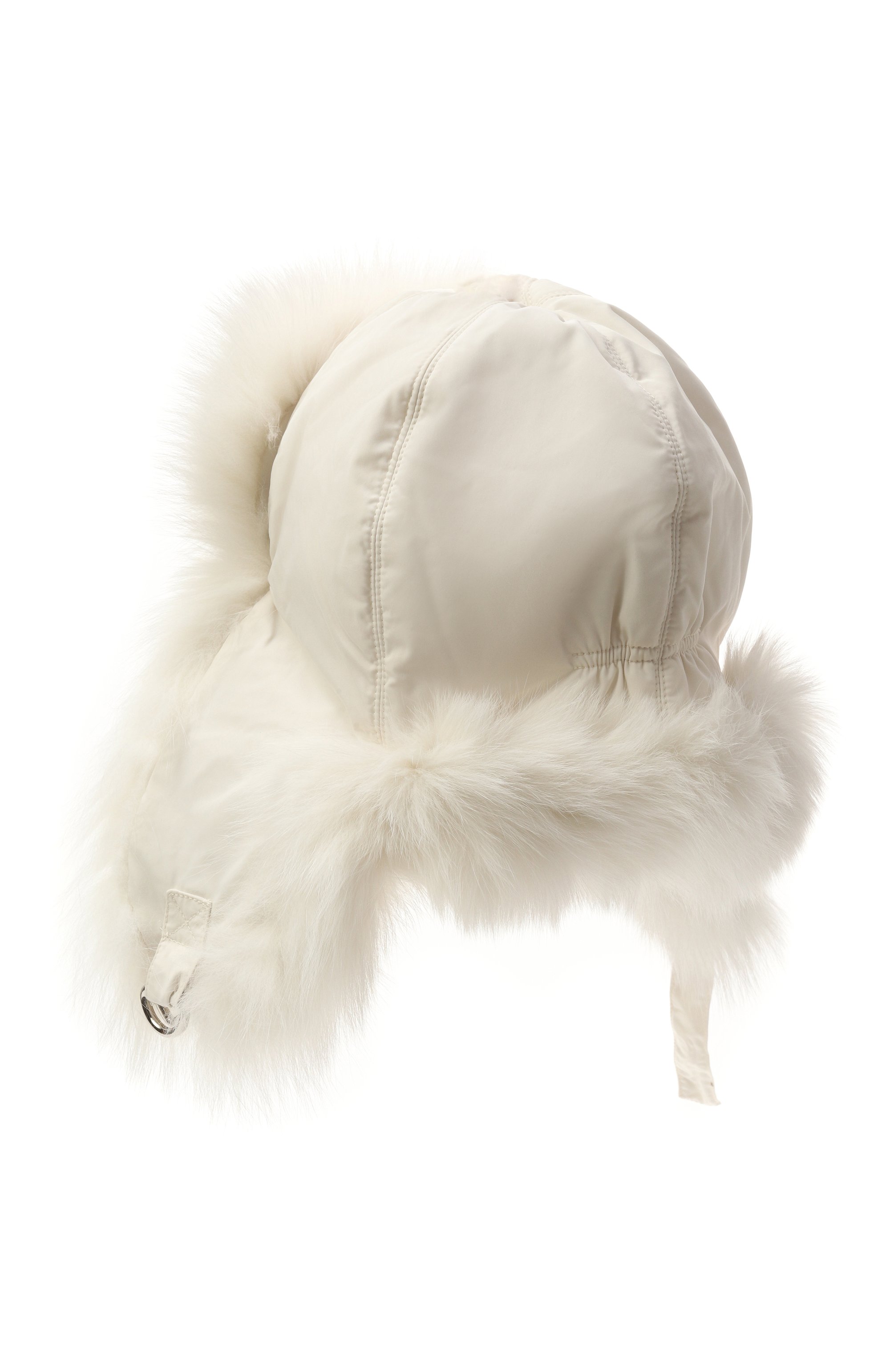 Пуховая шапка-ушанка с отделкой из песца YVES SALOMON ENFANT, арт. 23WEA015XXD0XW, фото 2