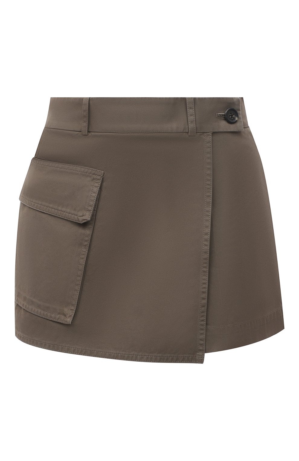 Юбка-шорты HELMUT LANG хаки цвета по цене 30950 руб., арт. L04HW203, фото 1 Юбка-шорты HELMUT LANG, арт. L04HW203, фото 1