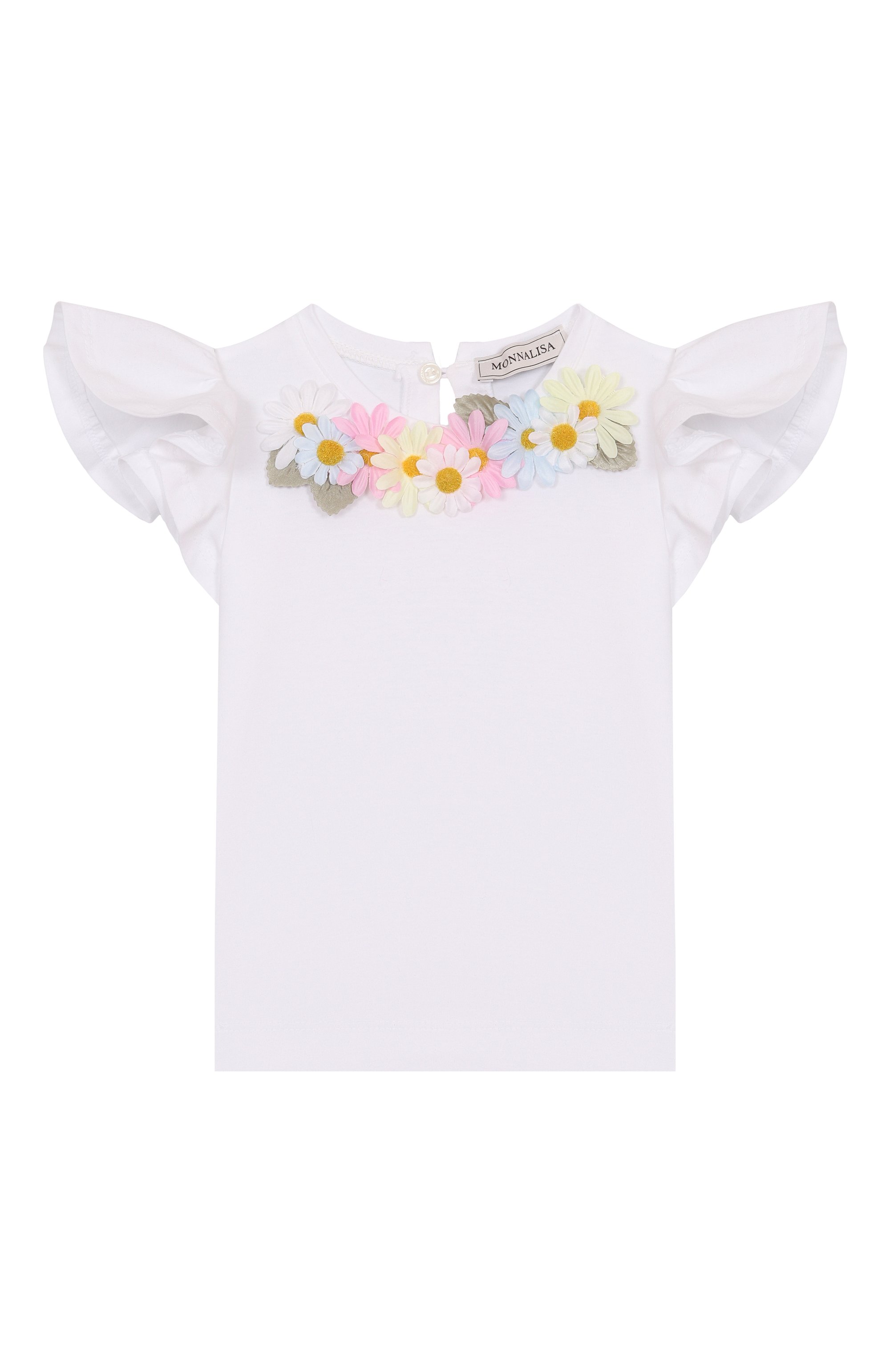 Хлопковая футболка MONNALISA, арт. 31E613, фото 1