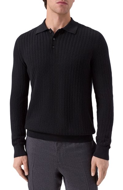 Поло из шерсти и шелка ZILLI, арт. KBP001M0230VZCAB0, фото 3