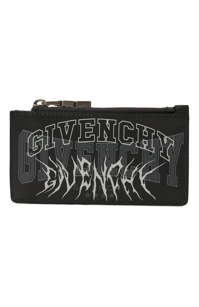 Мужской кожаный футляр для кредитных карт GIVENCHY темно-серого цвета, арт. BK60DN/K1P1 | Фото 1 (Материал: Натуральная кожа; Нос: Не проставлено)