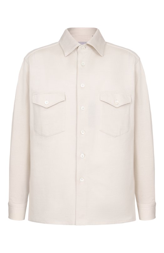 Хлопковая рубашка Stefano Ricci CJ008184/TE3101 Кремовый CJ008184/TE3101