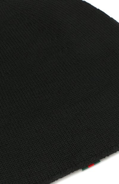 Шерстяная шапка бини GUCCI черного цвета по цене 34560 руб., арт. 452398/4G498, фото 3 Шерстяная шапка бини GUCCI, арт. 452398/4G498, фото 3