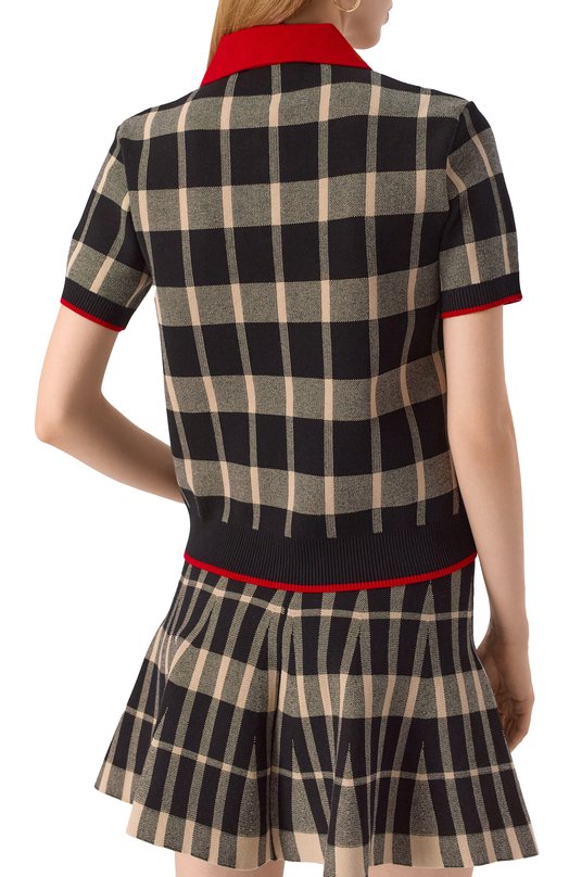 Поло из вискозы MSGM 3941MDM198/257775 Разноцветный  3941MDM198/257775 Фото 4
