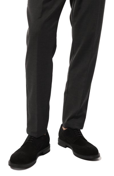 Замшевые дерби W.GIBBS черного цвета по цене 45950 руб., арт. 3169007/2301, фото 3 Замшевые дерби W.GIBBS, арт. 3169007/2301, фото 3