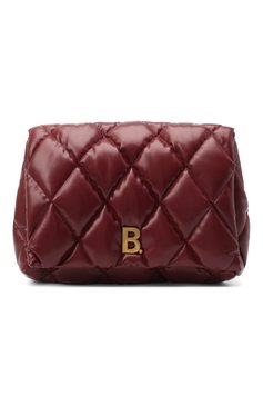 Женский клатч puffy BALENCIAGA бордового цвета, арт. 624947/1WN4M | Фото 1 (Женское Кросс-КТ: Вечерняя сумка, Клатч-клатчи; Материал: Натуральная кожа; Материал сплава: Проставлено; Драгоценные камни: Проставлено; Размер: large)