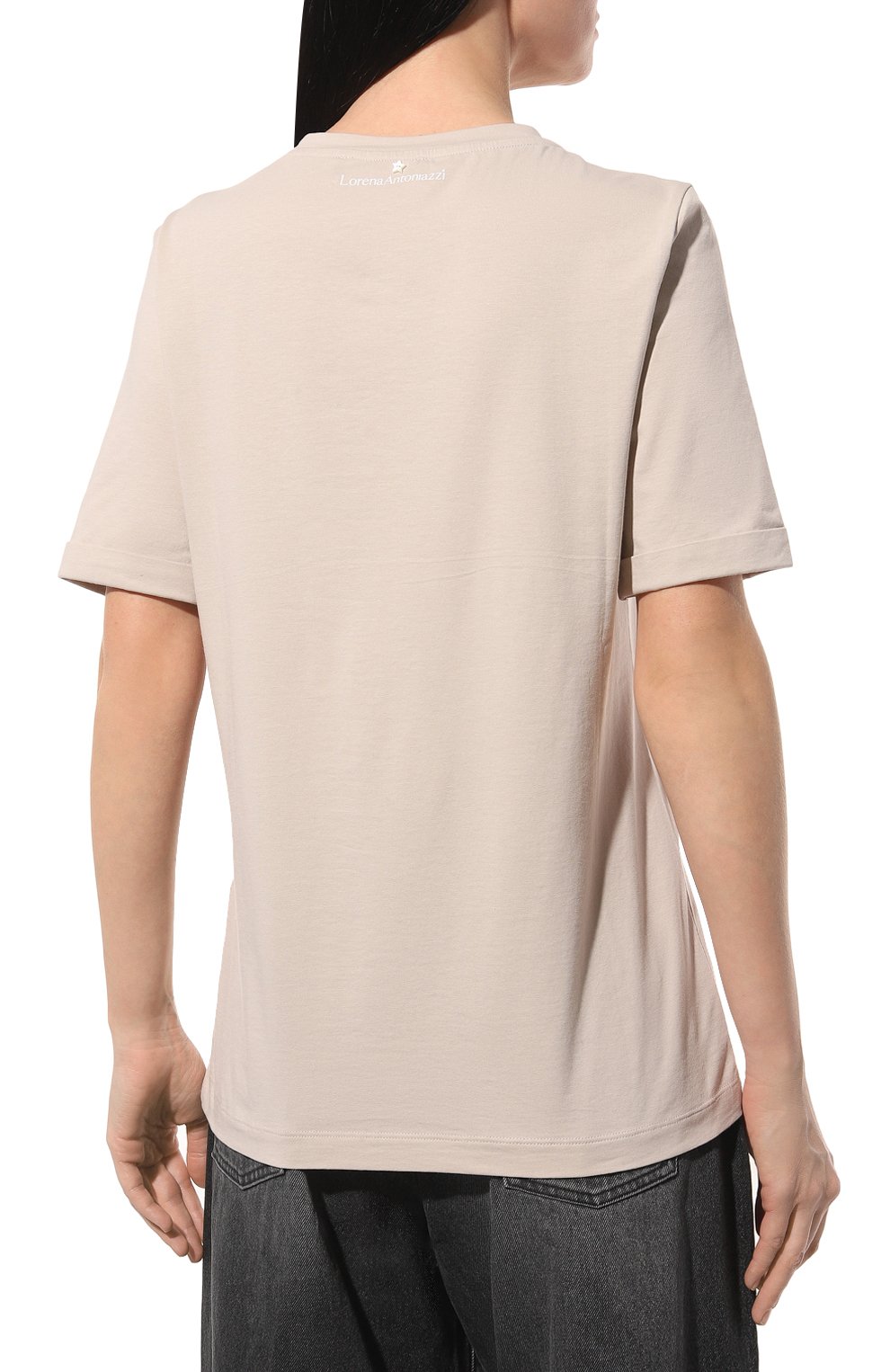 Хлопковая футболка LORENA ANTONIAZZI, арт. TS24AP/9999, фото 4