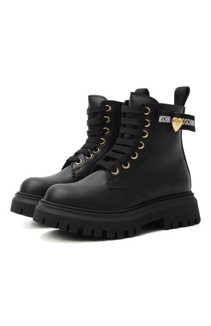 Кожаные ботинки MOSCHINO, арт. 81954/VAR3/24-27