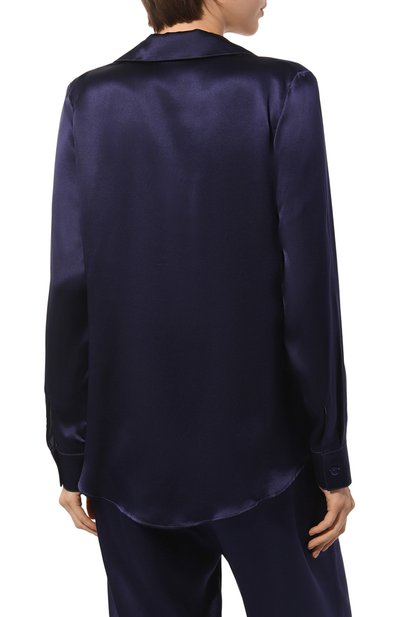Шелковая рубашка AUBADE темно-синего цвета по цене 30600 руб., арт. QS44, фото 4 Шелковая рубашка AUBADE, арт. QS44, фото 4