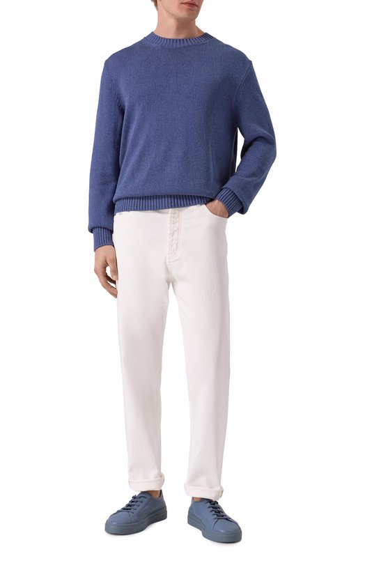 Свитер из шелка и льна MVST 25E/X1P/0/A010/7660 Синий  25E/X1P/0/A010/7660 Фото 2