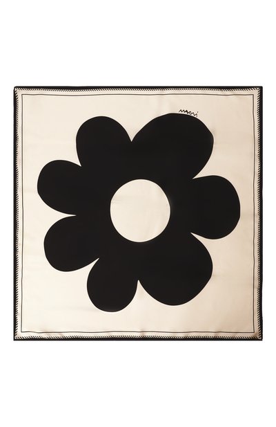 Шелковый платок MARNI черно-белого цвета по цене 52000 руб., арт. ACMC0177A0/UAS020, фото 4 Шелковый платок MARNI, арт. ACMC0177A0/UAS020, фото 4