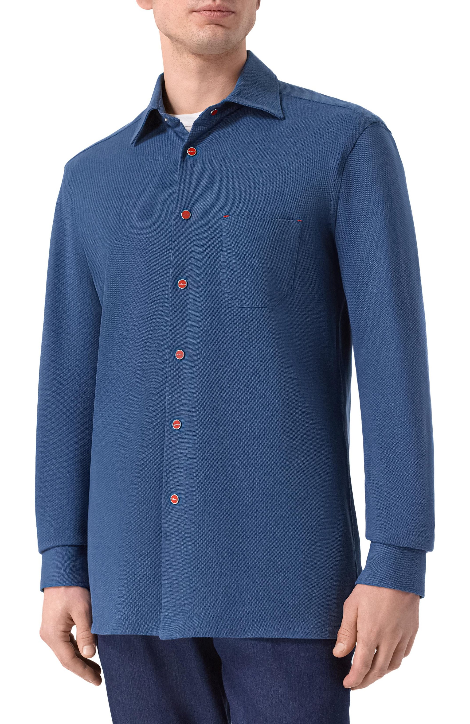 Хлопковая рубашка KITON, арт. UMCNERPH09601, фото 3