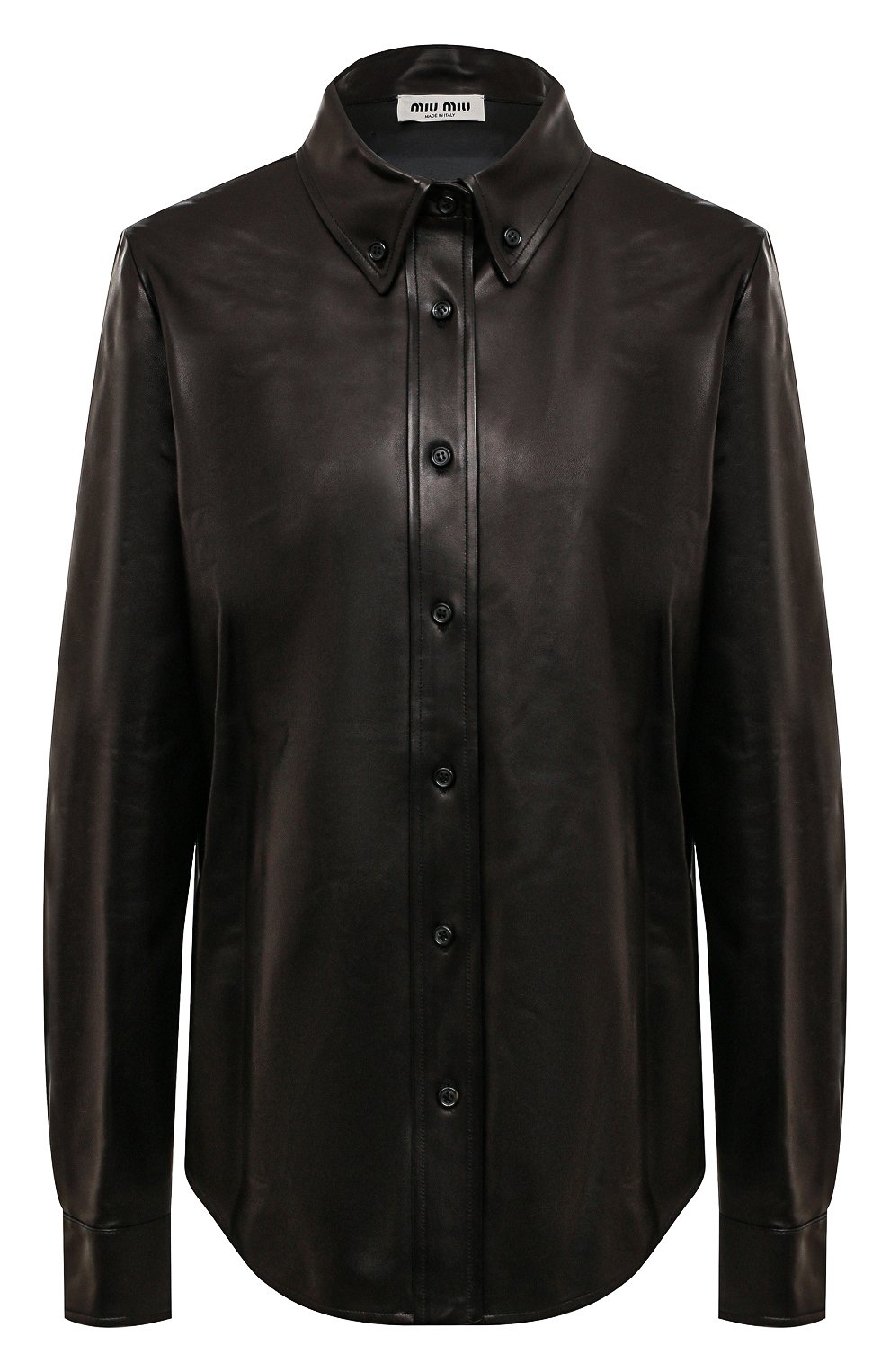 Кожаная куртка MIU MIU черного цвета по цене 370000 руб., арт. MPC184-104S-F0002, фото 1 Кожаная куртка MIU MIU, арт. MPC184-104S-F0002, фото 1