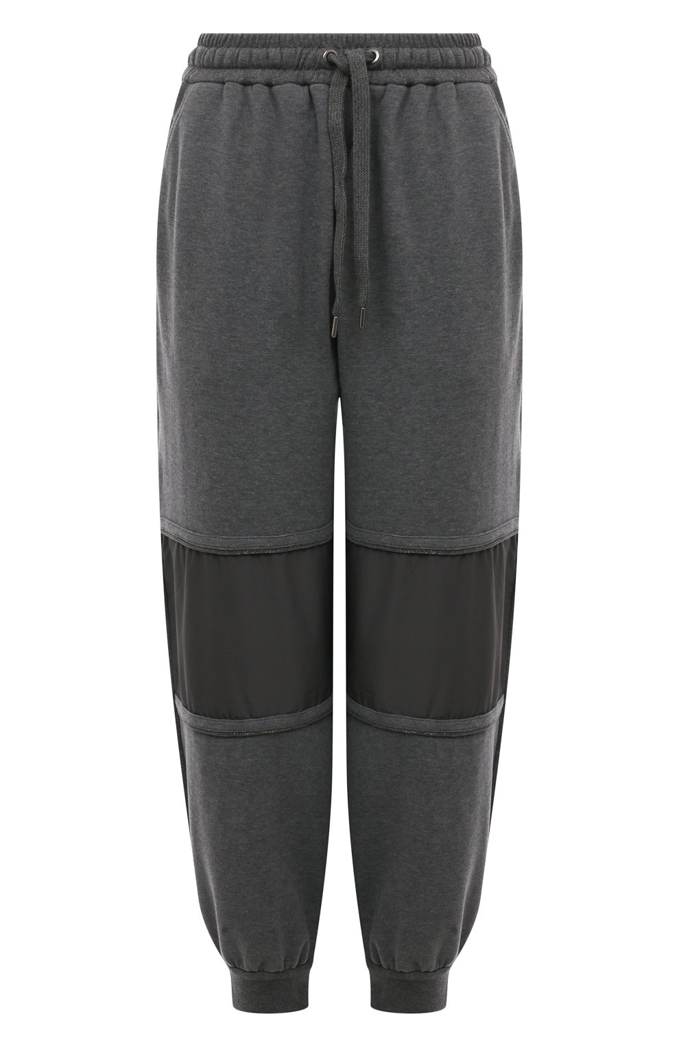 Хлопковые джоггеры BRUNELLO CUCINELLI серого цвета по цене 166500 руб., арт. MN05NB1266, фото 1 Хлопковые джоггеры BRUNELLO CUCINELLI, арт. MN05NB1266, фото 1