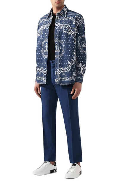 Льняные брюки DOLCE & GABBANA, арт. GY6IET/FU4JB, фото 2