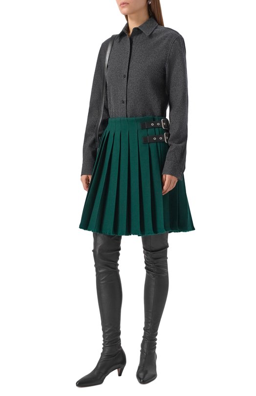 Плиссированная юбка Jil Sander J02MA0314/J40225 Зелёный  J02MA0314/J40225 Фото 2