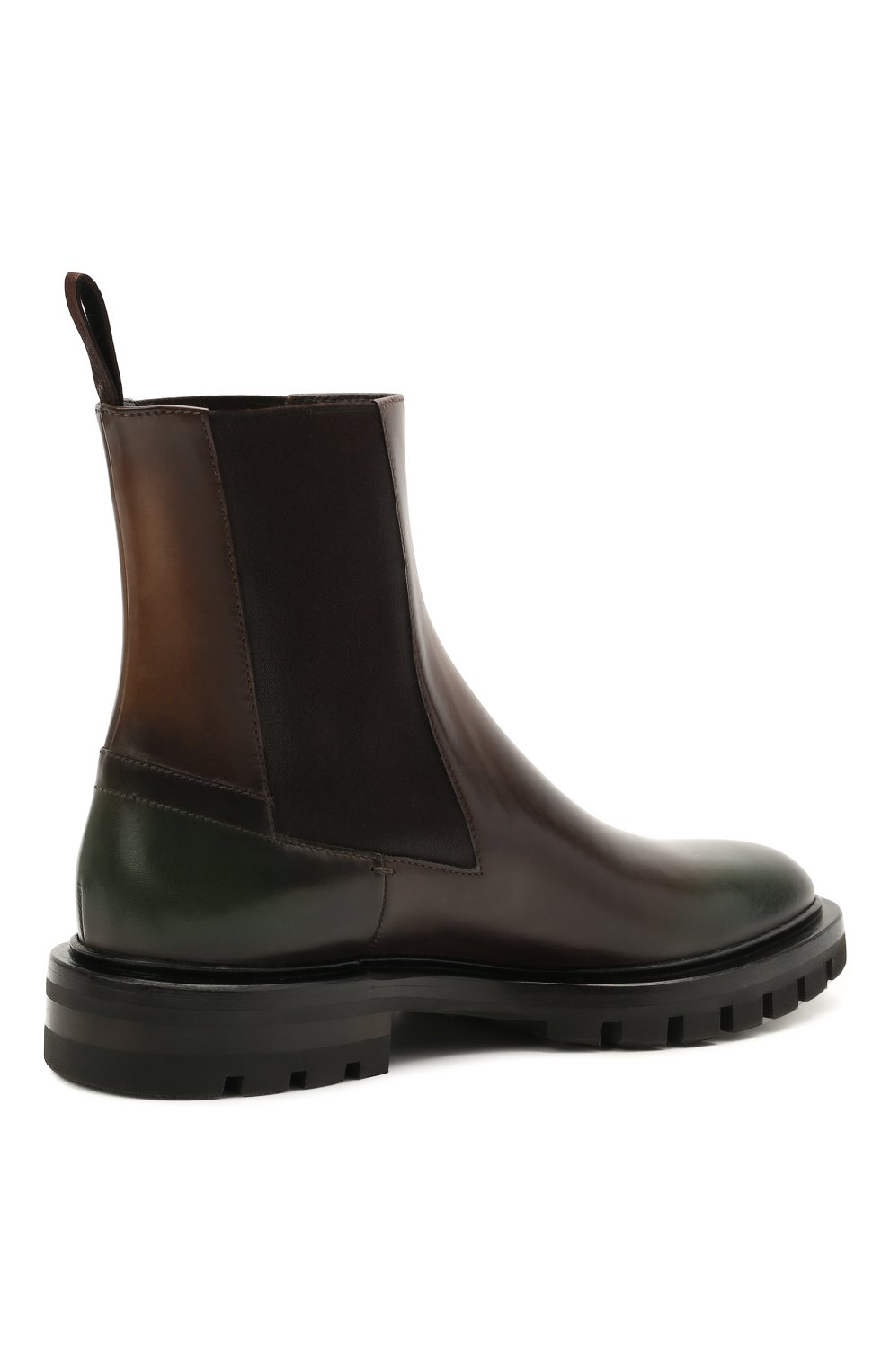 Кожаные ботинки SANTONI зеленого цвета по цене 112000 руб., арт. WTCU59648HL1N0L0V90, фото 4 Кожаные ботинки SANTONI, арт. WTCU59648HL1N0L0V90, фото 4