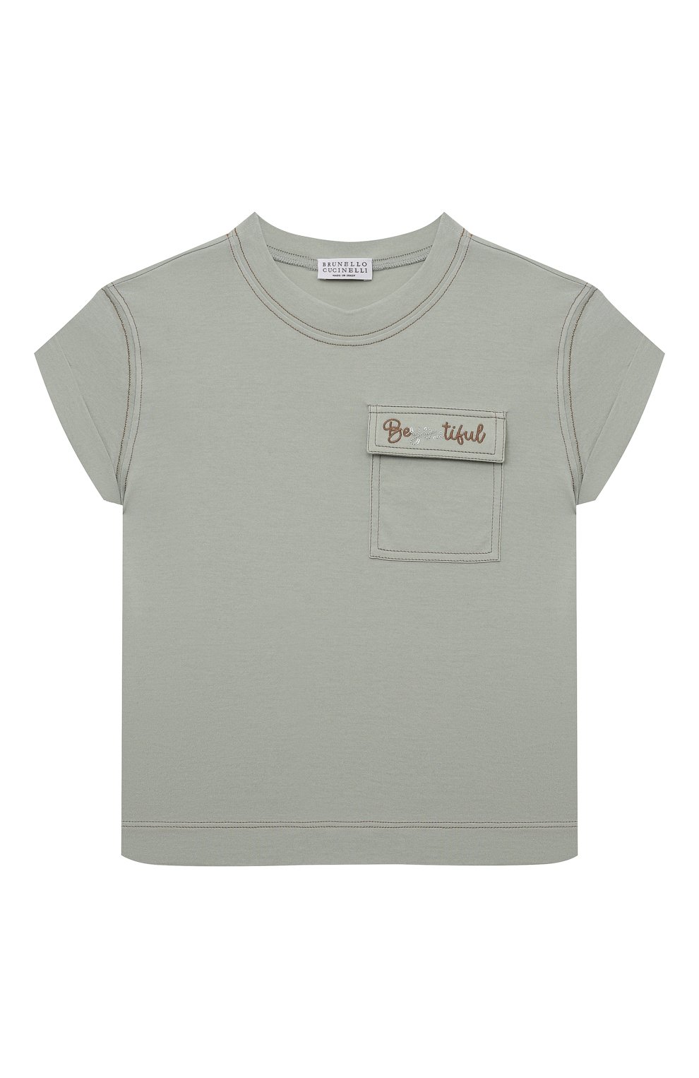 Хлопковая футболка BRUNELLO CUCINELLI, арт. B0A45T278A, фото 1