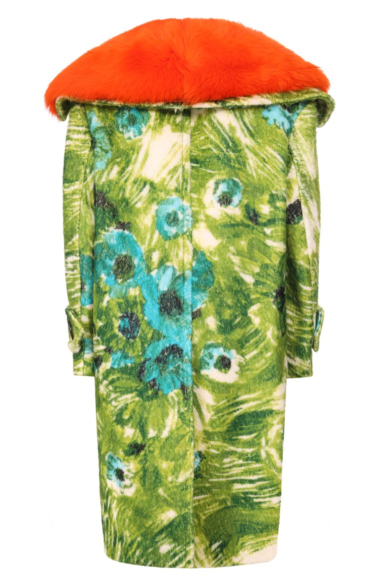 Шерстяное пальто с воротником из овчины PRADA, арт. P677GR-1PMY-F0VPC-172, фото 2