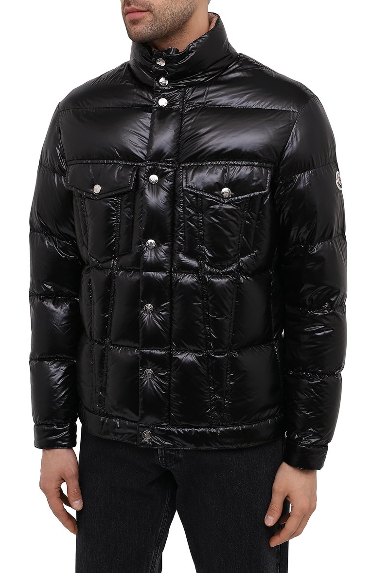 Мужская пуховик montmirail MONCLER черного цвета, арт. F2-091-1A567-00-C0613 | Фот�о 3 (Материал утеплителя: Пух и перо; Материал внешний: Синтетический материал; Рукава: Длинные; Материал подклада: Синтетический материал; Длина (верхняя одежда): Короткие; Мужское Кросс-КТ: Верхняя одежда, Пуховик-верхняя одежда, пуховик-короткий; Стили: Кэжуэл; Кросс-КТ: Пуховик, Куртка; Материал сплава: Проставлено; Драгоценные камни: Проставлено)