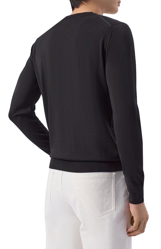 Шерстяной джемпер Loro Piana FAI1916 Чёрный  FAI1916 Фото 4