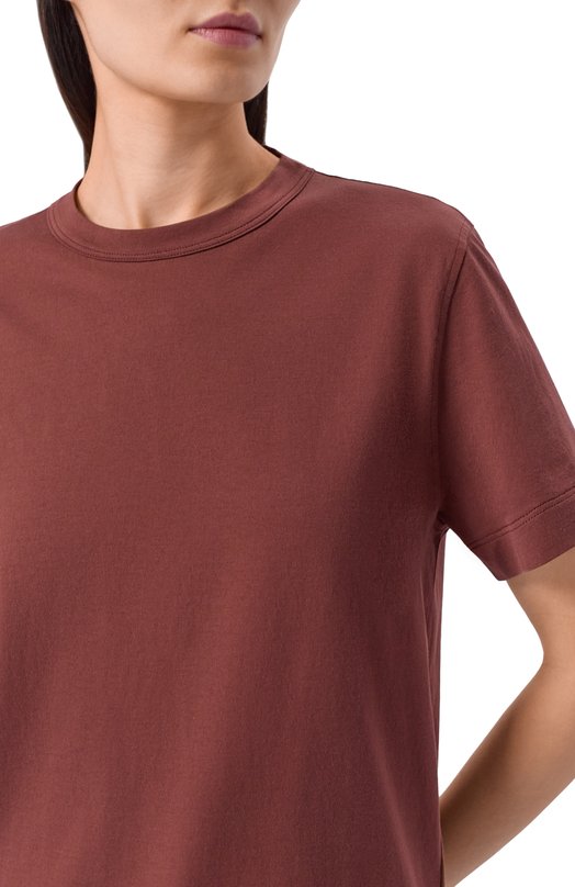 Хлопковая футболка Brunello Cucinelli M0T81BI100 Бордовый  M0T81BI100 Фото 5