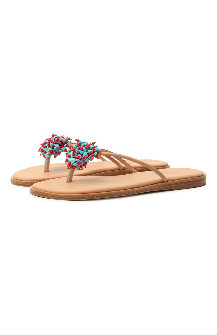 Женские шлепанцы cleo ANCIENT GREEK SANDALS бежевого цвета, арт. CLE0 | Фото 1 (Автоматизация ТО: Проставлено; Подошва: Плоская; Автоматизация состава: Простав�лено; Каблук высота: Низкий; Материал внешний: Экокожа)