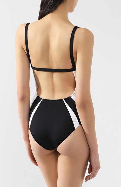 Слитный купальник со вставкой из сетки NATAYAKIM черно-белого цвета по цене 23000 руб., арт. NY-098/19, фото 3 Слитный купальник со вставкой из сетки NATAYAKIM, арт. NY-098/19, фото 3