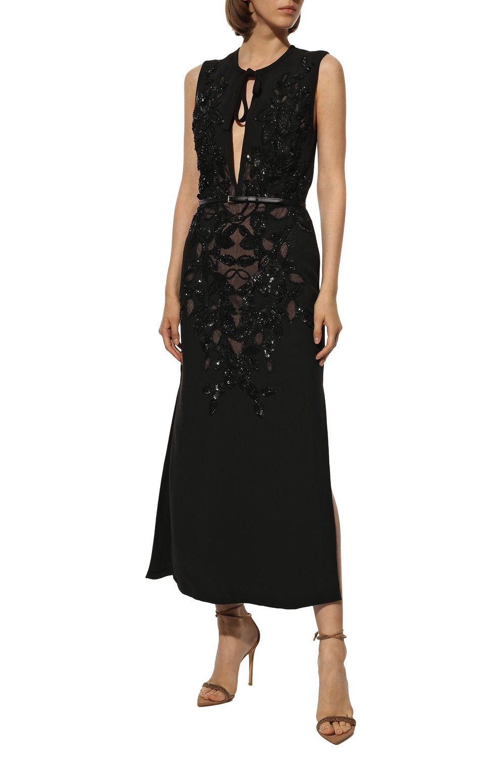Платье с отделкой пайетками и бисером ELIE SAAB, арт. 7930, фото 2