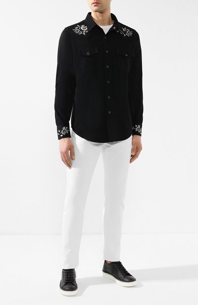 Хлопковая рубашка SAINT LAURENT, арт. 551388/YM881, фото 2