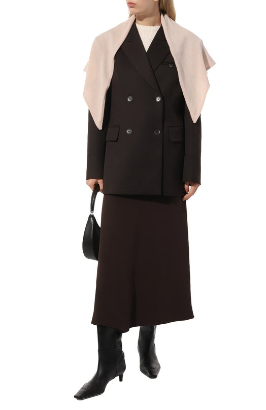 Платок из шерсти и кашемира Canoe 4200301 Кремовый  4200301 Фото 2