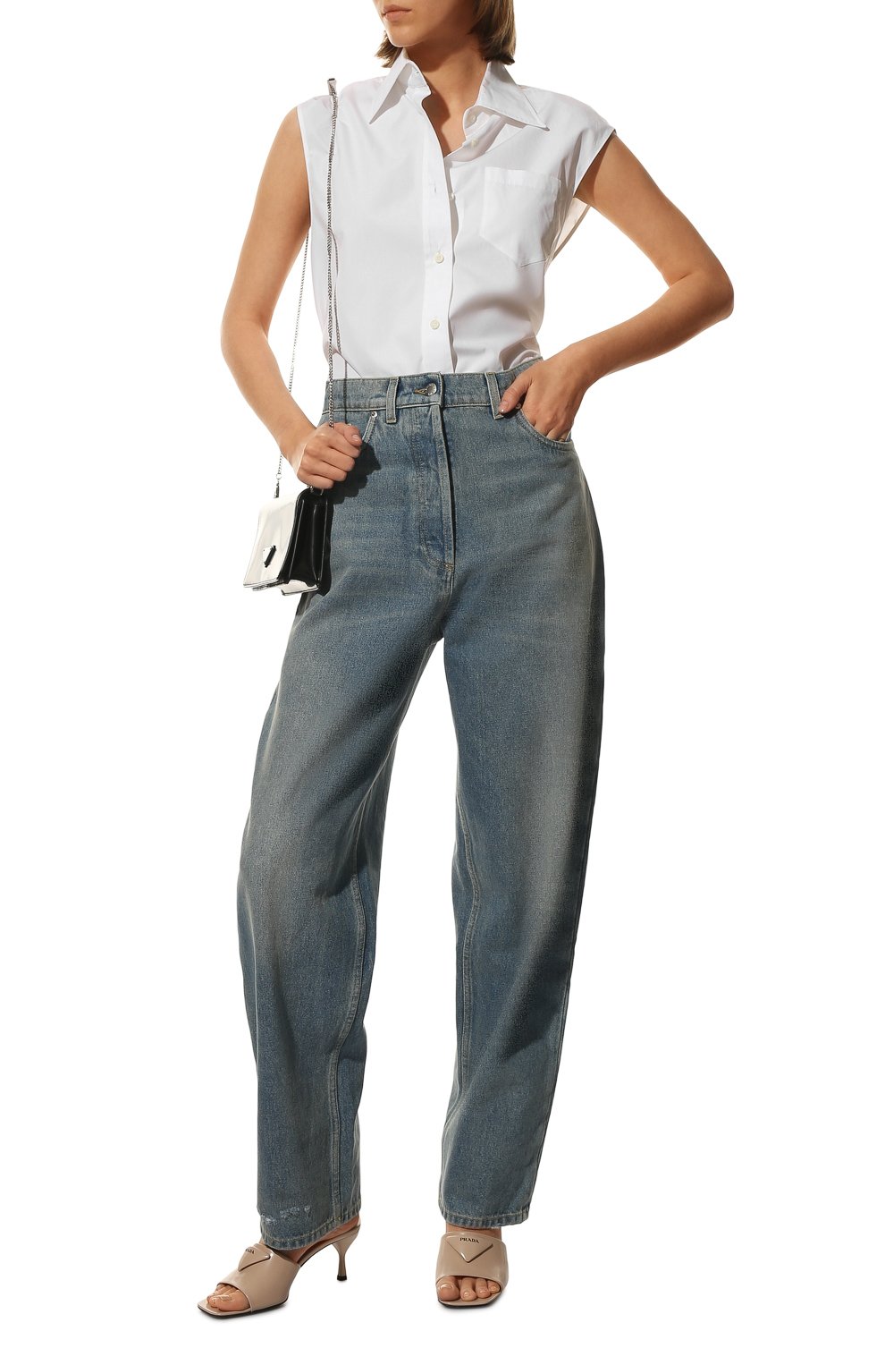 Хлопковая рубашка PRADA, арт. P477EM-1UCX-F0009-211, фото 2