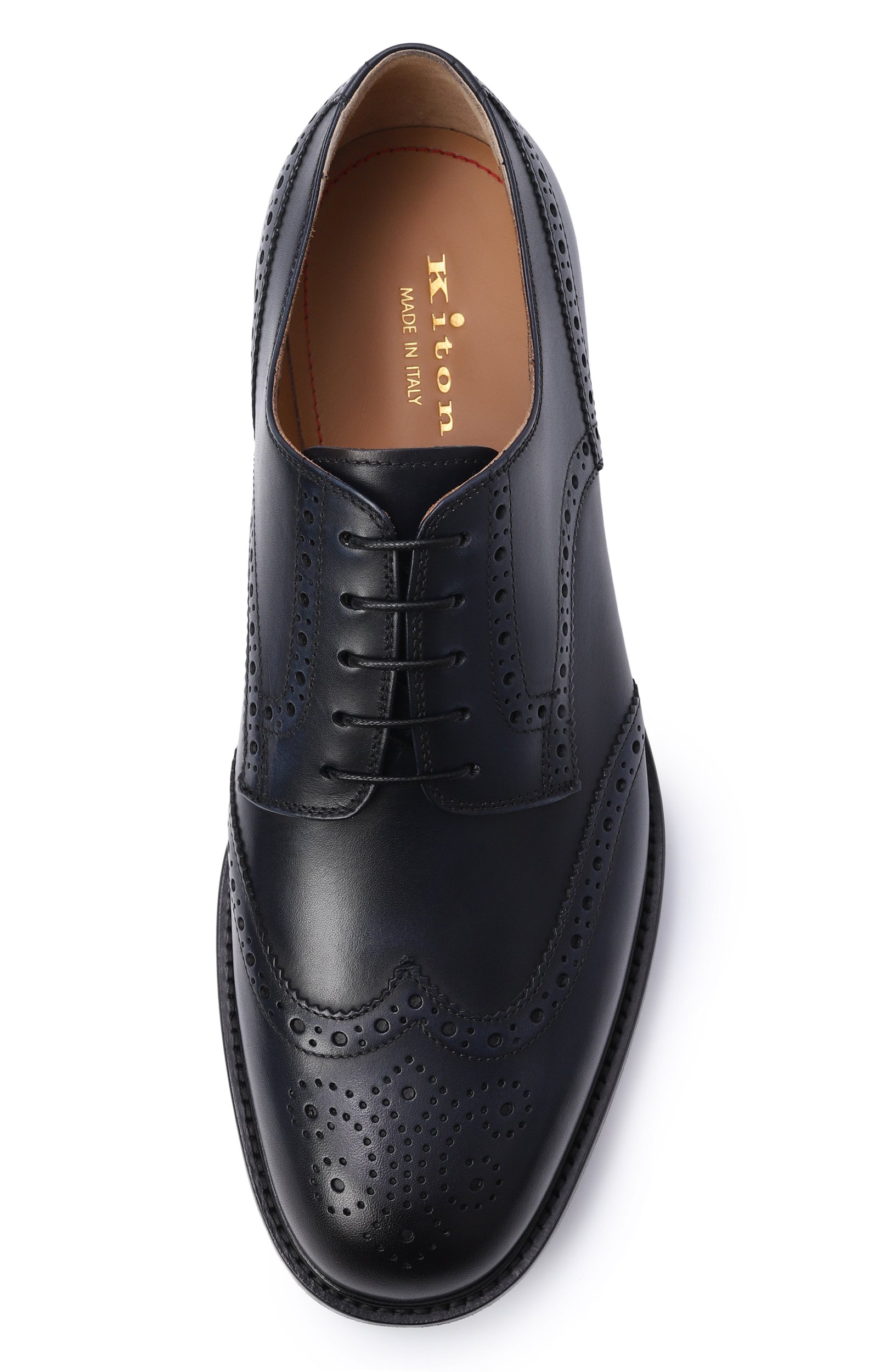 Кожаные дерби KITON темно-синего цвета по цене 146500 руб., арт. USSA465N01508, фото 5 Кожаные дерби KITON, арт. USSA465N01508, фото 5