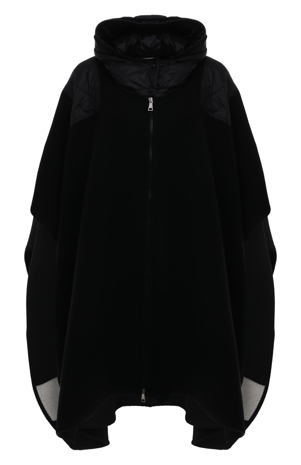 Шерстяное пончо MONCLER черного цвета по цене 99500 руб., арт. G1-093-3G515-00-A0189, фото 1 Шерстяное пончо MONCLER, арт. G1-093-3G515-00-A0189, фото 1