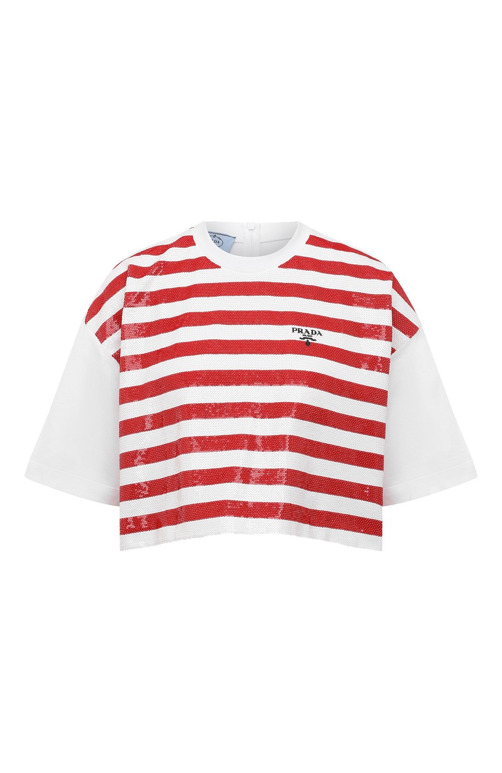 Хлопковая футболка PRADA, арт. 3560AR-103E-F0970-212, фото 1