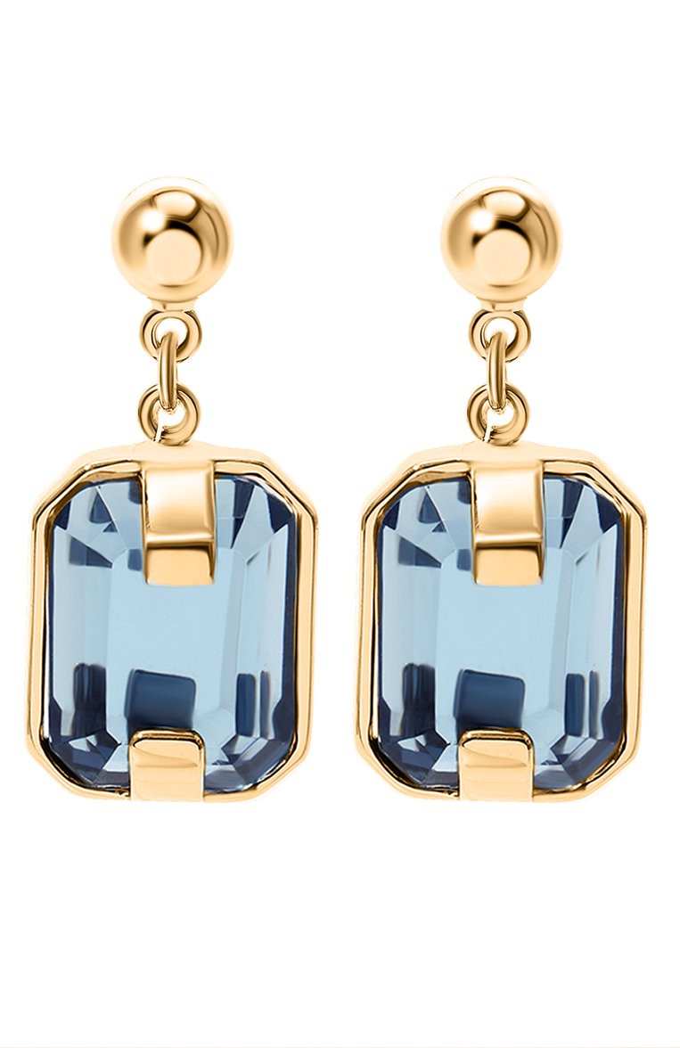 Женские серьги CRYSTALLINE JEWELLERY голубого цвета, арт. 381YY | Фото 1 (Материал: Металл; Нос: Не проставлено; Региональные ограничения белый список (Axapta Mercury): Не проставлено)
