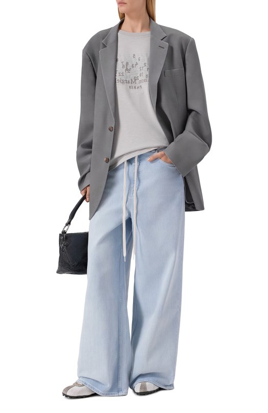 Хлопковый лонгслив Maison Margiela S51GC0545/M20164 Серый  S51GC0545/M20164 Фото 2