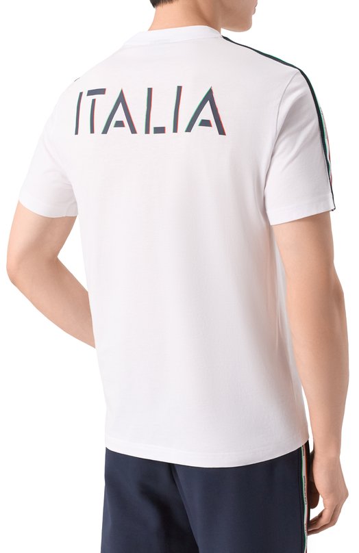 Хлопковая футболка EA7 7M001861/AF12503 Белый  7M001861/AF12503 Фото 4