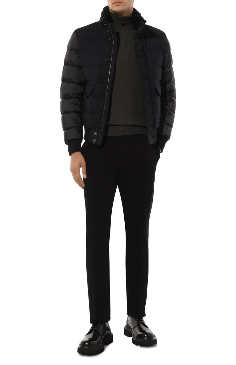 Мужские кожаные дерби CORNELIANI черного цвета, арт. 94TM38-9420914 | Фото 2 (Материал внутренний: Натуральная кожа; Нос: Не проставлено; Стили: Классический; Материал внешний: Натуральная кожа)