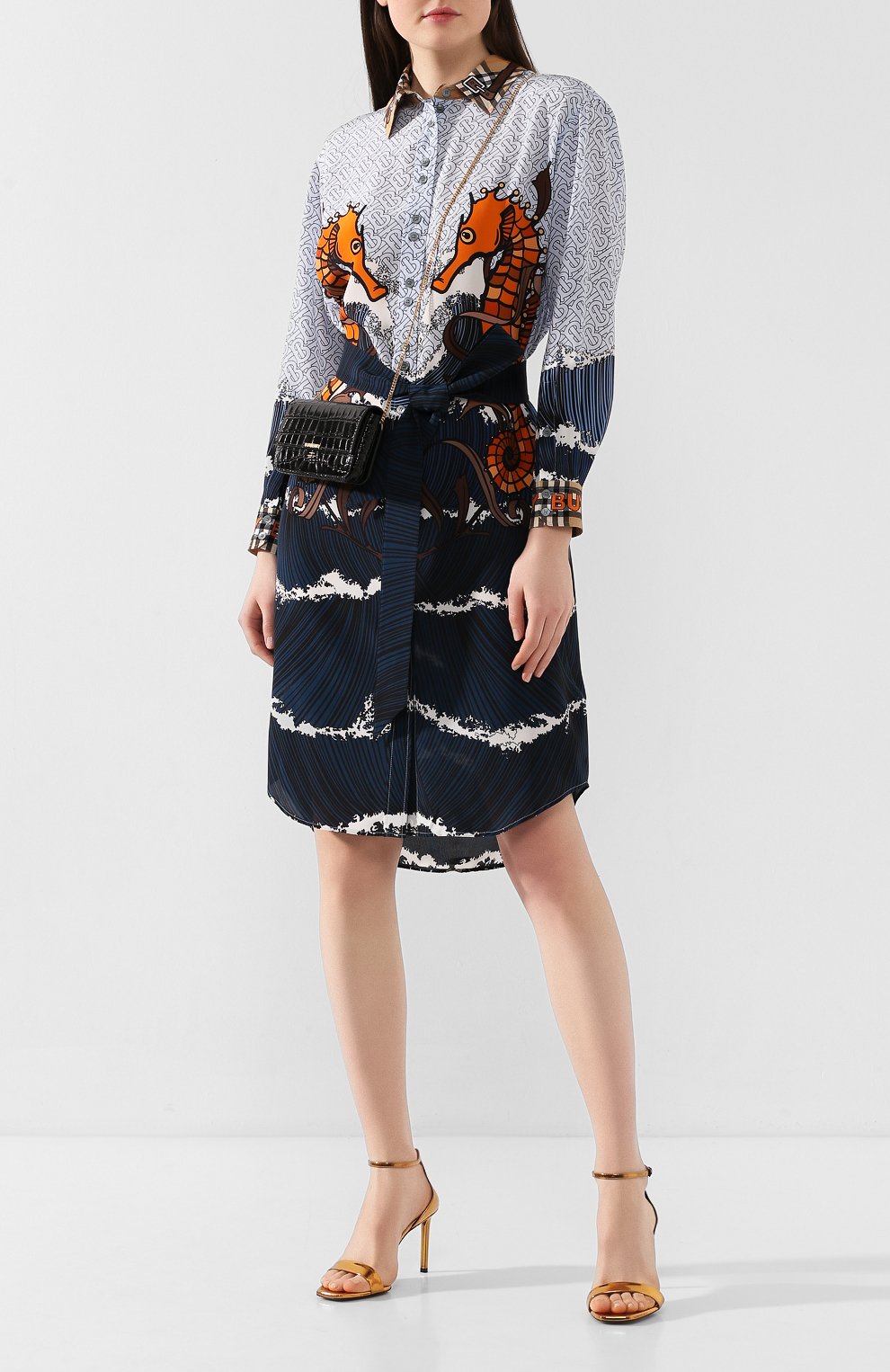 Шелковое платье BURBERRY, арт. 8024219, фото 2