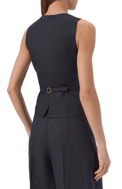 Льняной жилет MAX MARA STUDIO, арт. MSTCARNET, фото 4