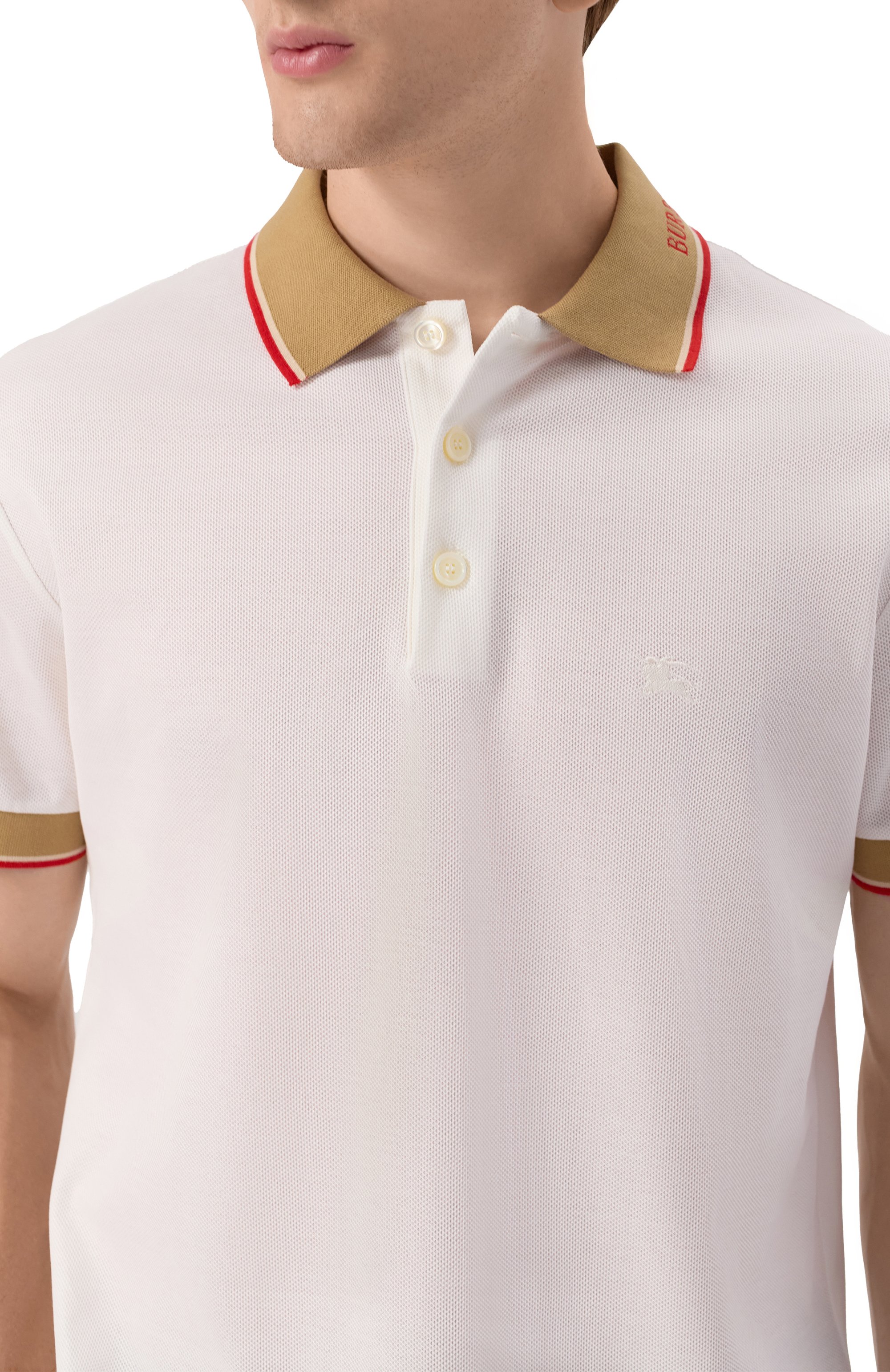 Хлопковое поло BURBERRY, арт. 8110096, фото 5