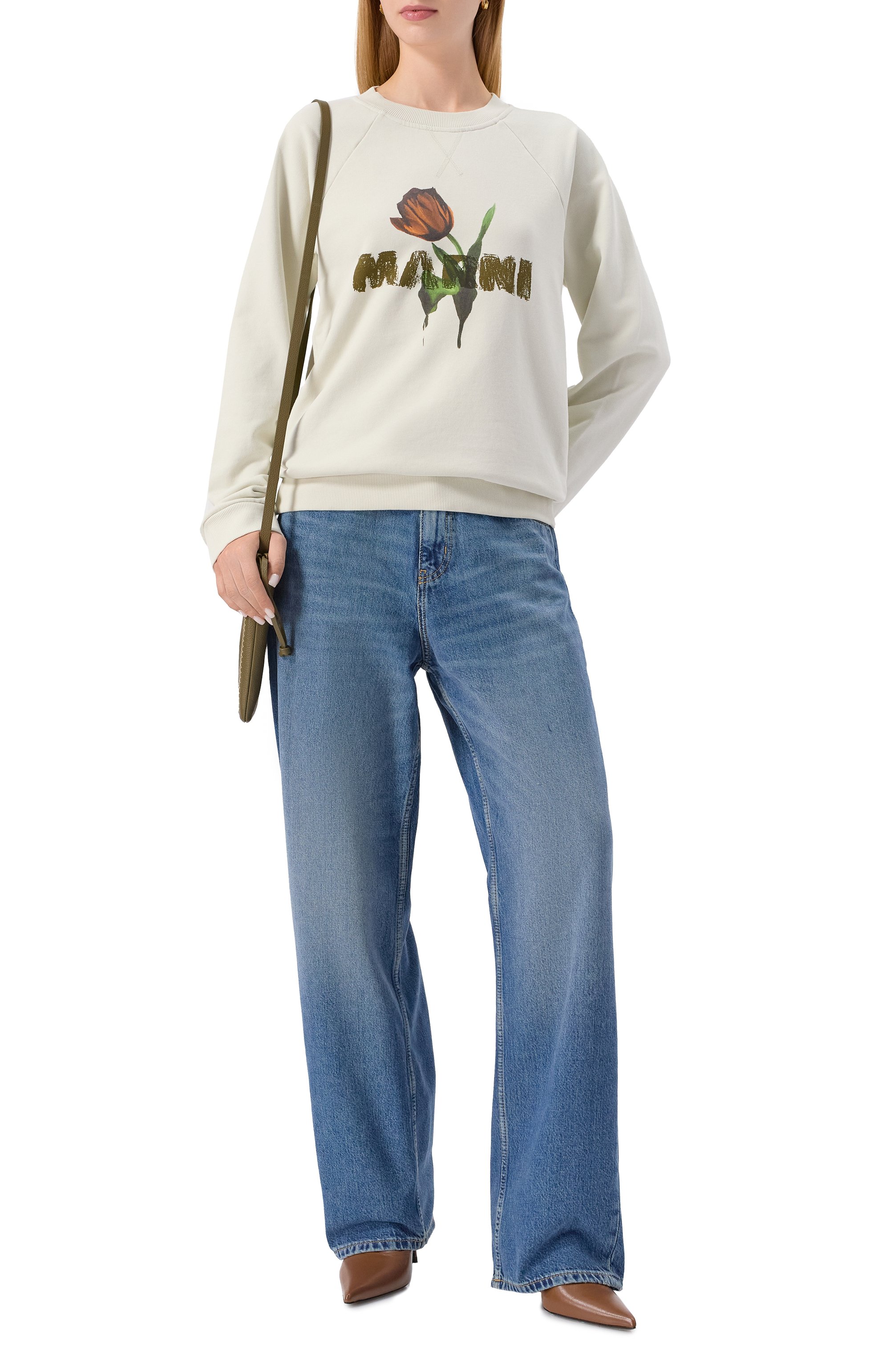 Хлопковый свитшот MARNI, арт. FLJE0128PA/USCY32, фото 2