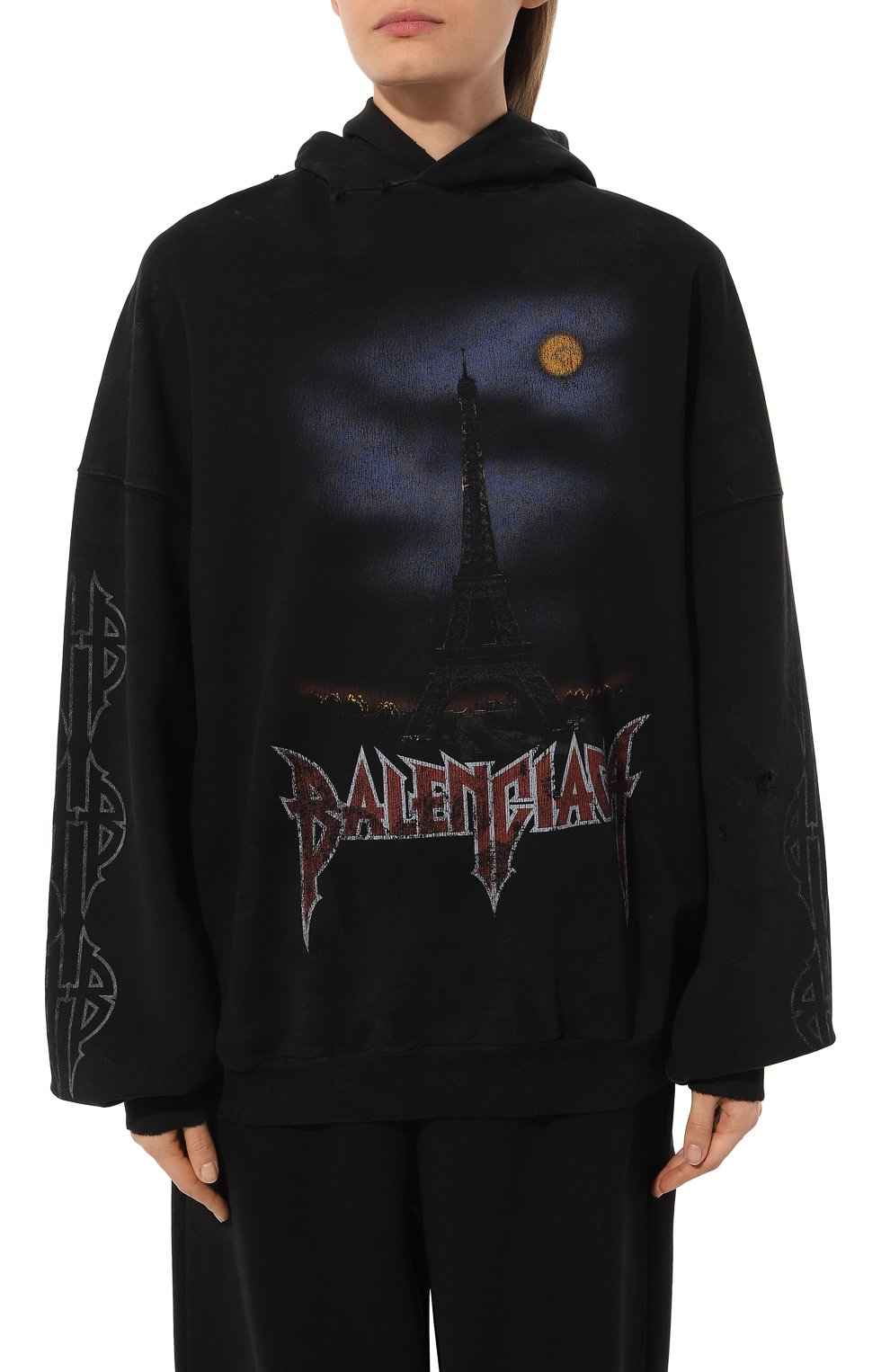 Хлопковое худи BALENCIAGA, арт. 744462/T0VE3, фото 3