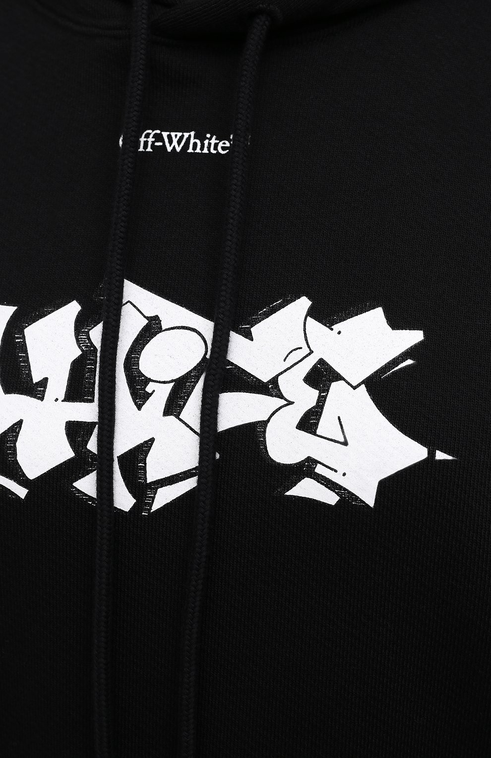 Хлопковое худи OFF-WHITE черного цвета по цене 59850 руб., арт. 0WBB032F20JER0011001, фото 5 Хлопковое худи OFF-WHITE, арт. 0WBB032F20JER0011001, фото 5