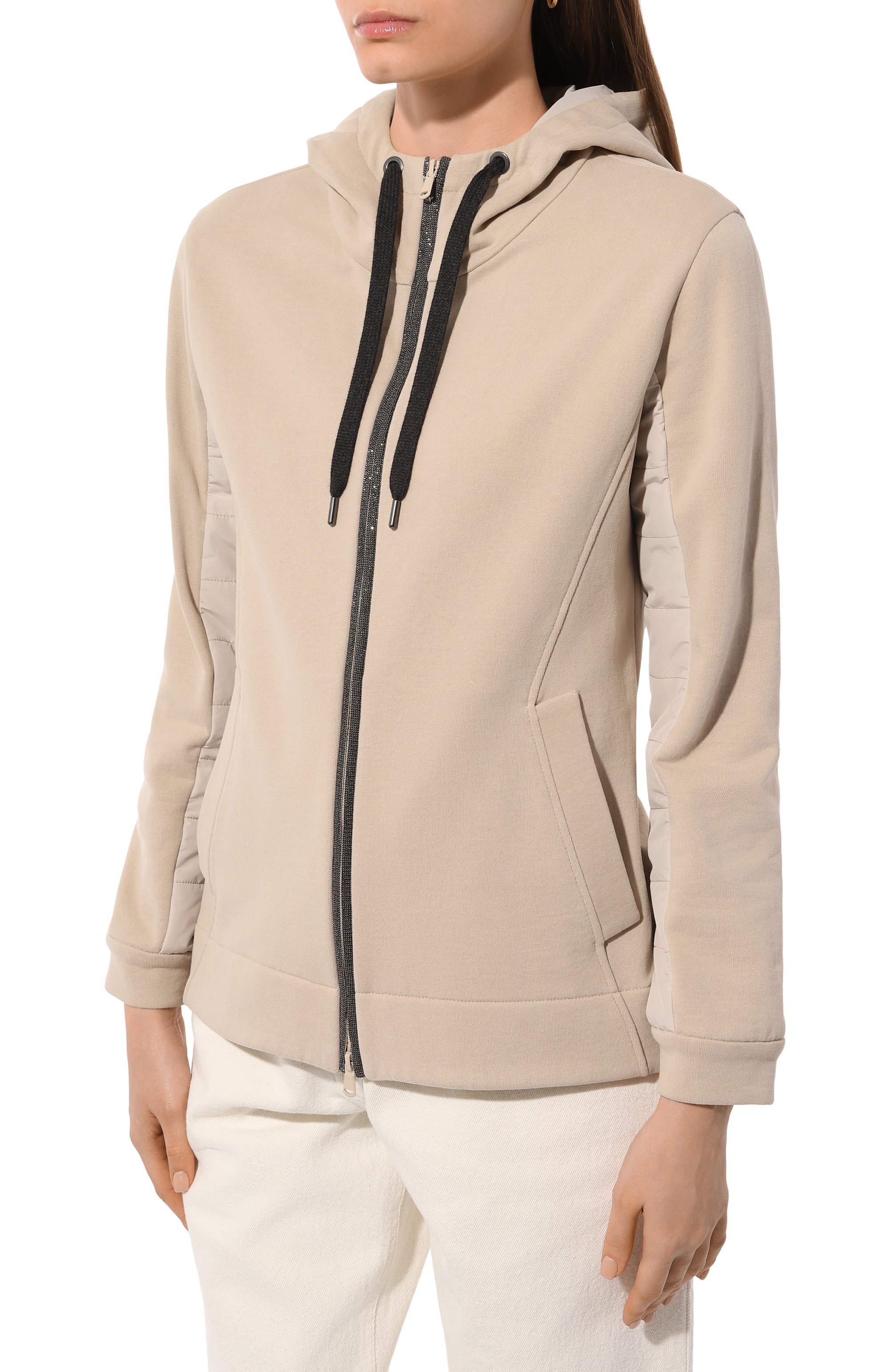 Комбинированная толстовка BRUNELLO CUCINELLI, арт. MN05NDK306, фото 3