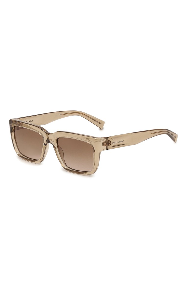 Женские солнцезащитные очки SAINT LAURENT бежевого цвета, арт. SL 615 005 | Фото 1 (Нос: Не проставлено; Региональные ограничения белый список (Axapta Mercury): Не проставлено; Кросс-КТ: С/з-унисекс; Тип очков: С/з; Материал: Пластик; Оптика Гендер: оптика-унисекс; Очки форма: Прямоугольные)