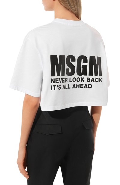 Хлопковая футболка MSGM, арт. 3441MDM105 237002, фото 4