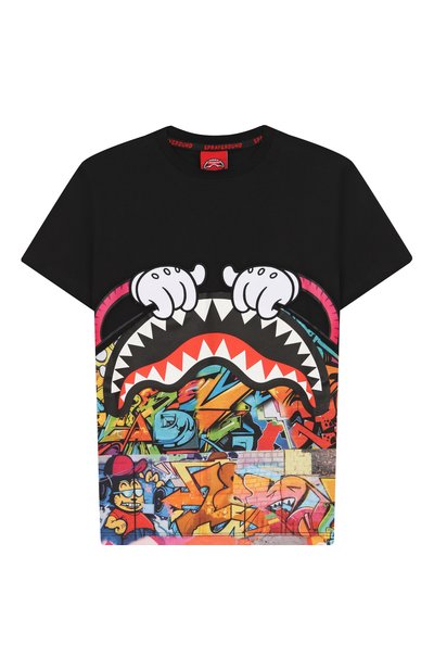 Хлопковая футболка SPRAYGROUND, арт. SPY1238BLK