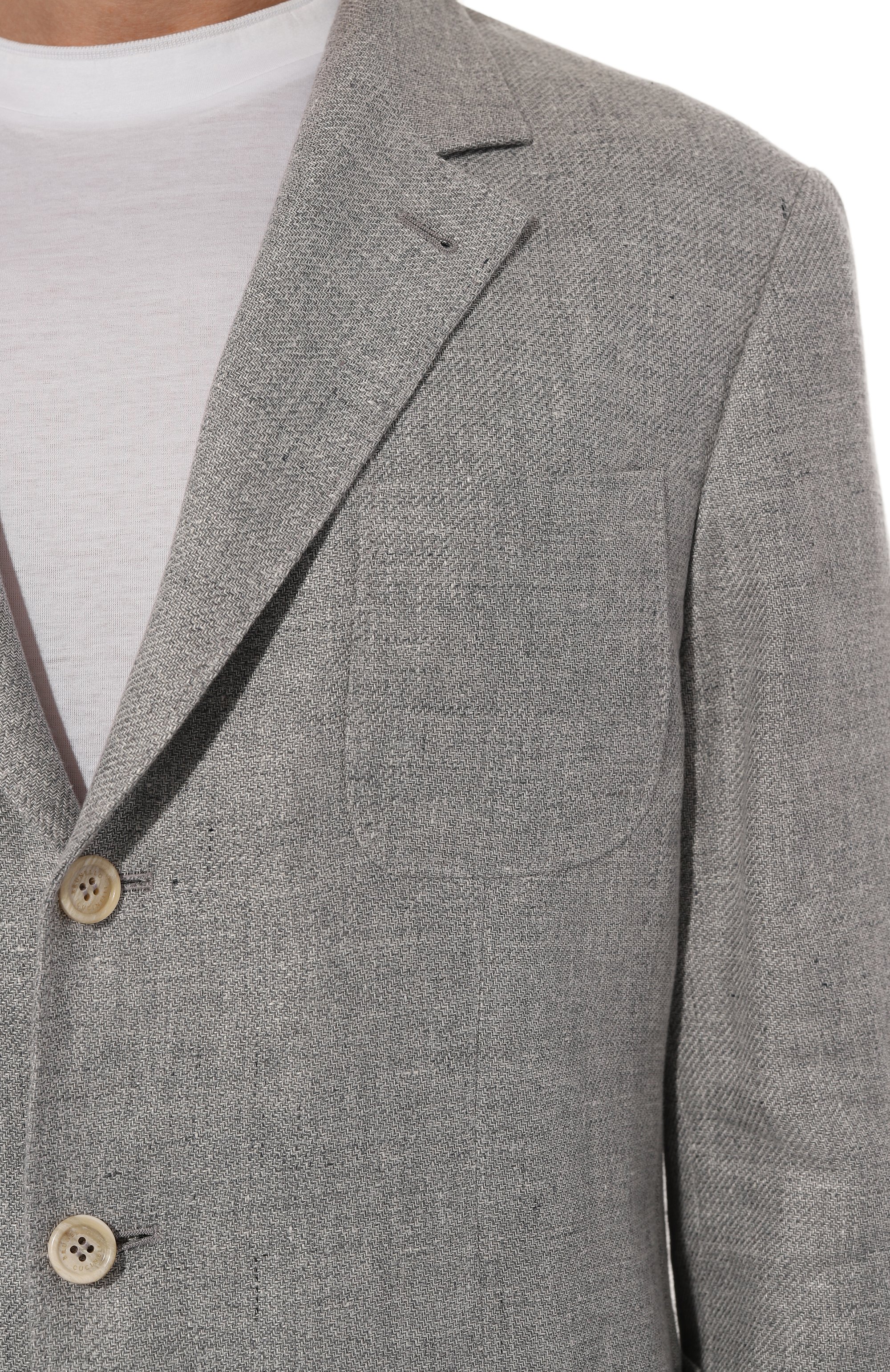 Пиджак изо льна и шерсти BRUNELLO CUCINELLI, арт. MW4827BND, фото 7